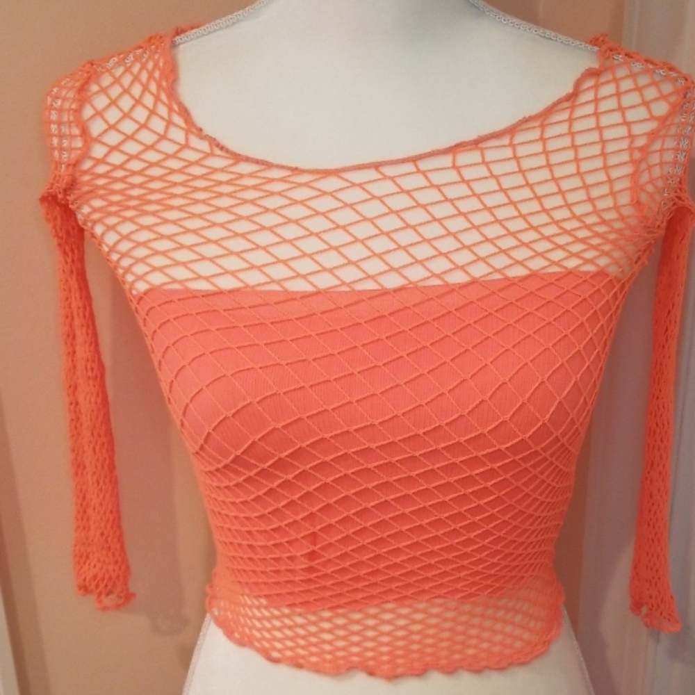 Vintage Bandeau & Fishnet Top